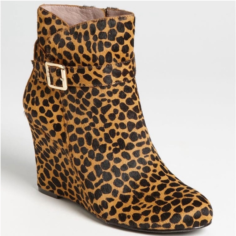 Vince Camuto Dena 2 Calfhair Leopard wedge Bootie.